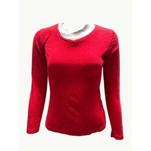 Copper Key Juniors Red Long Sleeve Cotton Modal Blend Shirt M